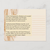 El Shaddai | Namen van de goddelijke revolutie Briefkaart (Achterkant)