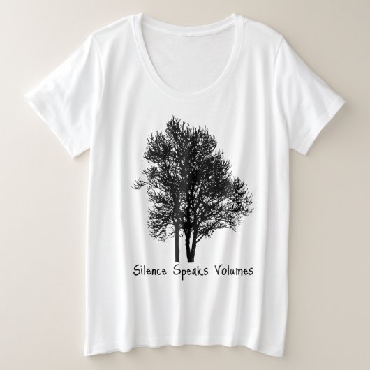 El silencio lo dice TODO Grote Maat T-shirt (Design voorkant)