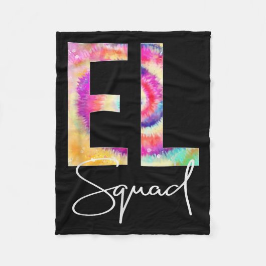 El Squad Tie Dye Back To School Women Appreciation Fleece Deken (Voorkant)