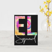 El Squad Tie Dye Back To School Women Appreciation Kaart (Gele Bloem)