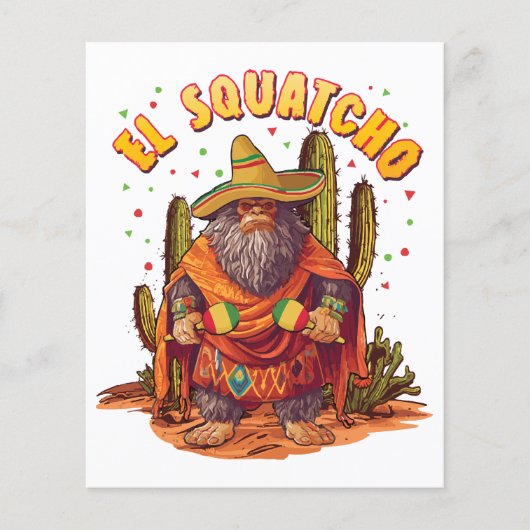 El Squatcho Bigfoot met Maraca, Sombrero en Ponc (Voorkant)
