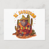 El Squatcho Bigfoot met Maraca, Sombrero en Ponc Feestdagenkaart (Voorkant)
