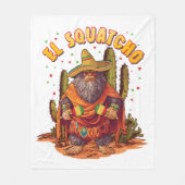 El Squatcho Bigfoot met Maraca, Sombrero en Ponc Fleece Deken (Voorkant)