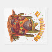 El Squatcho Bigfoot met Maraca, Sombrero en Ponc Fleece Deken (Voorkant (Horizontaal))