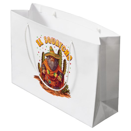 El Squatcho Bigfoot met Maraca, Sombrero en Ponc Groot Cadeauzakje (Achterkant Gekanteld)