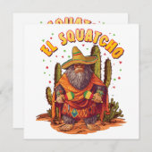 El Squatcho Bigfoot met Maraca, Sombrero en Ponc Kaart (Voorkant / Achterkant)