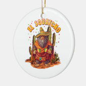 El Squatcho Bigfoot met Maraca, Sombrero en Ponc Keramisch Ornament (Links)