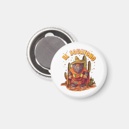 El Squatcho Bigfoot met Maraca, Sombrero en Ponc Magneet (Voorkant / Achterkant)