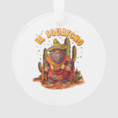 El Squatcho Bigfoot met Maraca, Sombrero en Ponc Ornament (achterkant)