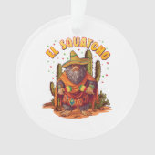 El Squatcho Bigfoot met Maraca, Sombrero en Ponc Ornament (voorkant)