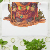 El Squatcho Bigfoot met Maraca, Sombrero en Ponc Theedoek (Gevouwen)