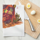 El Squatcho Bigfoot met Maraca, Sombrero en Ponc Theedoek (Quarter Fold)