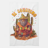 El Squatcho Bigfoot met Maraca, Sombrero en Ponc Theedoek (Verticaal)