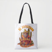El Squatcho Bigfoot met Maraca, Sombrero en Ponc Tote Bag (Voorkant)