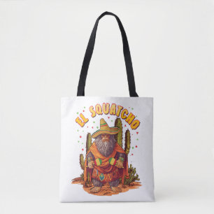 El Squatcho Bigfoot met Maraca, Sombrero en Ponc Tote Bag