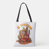 El Squatcho Bigfoot met Maraca, Sombrero en Ponc Tote Bag (Achterkant)