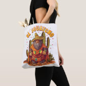 El Squatcho Bigfoot met Maraca, Sombrero en Ponc Tote Bag (Dichtbij)