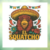 El Squatcho: Fiesta Bigfoot Sombrero Raamsticker (Vel 3)