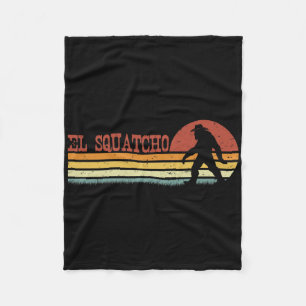 El Squatcho - Funny Retro Stripes Bigfoot Cinco de Fleece Deken