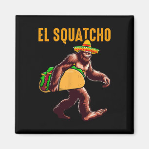 El Squatcho Mexicaanse Bigfoot Tacos Cinco De Mayo Magneet