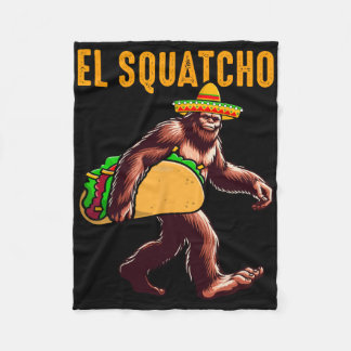 El Squatcho Mexican Bigfoot Tacos Cinco de Mayo Sa Fleece Deken