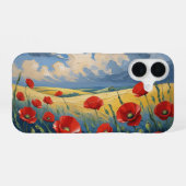 El susurro del viento en las amapolas iPhone 16 hoesje (Achterkant horizontaal)