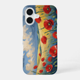 El susurro del viento en las amapolas iPhone 16 hoesje
