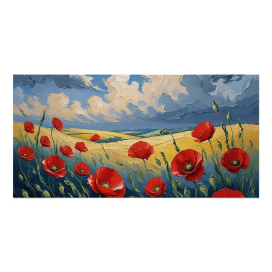 El susurro del viento en las amapolas perfect poster (Voorkant)