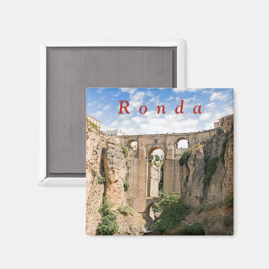 "El Tajo" van Ronda met de Puente Nuevo. Magneet (Voorkant / Achterkant)