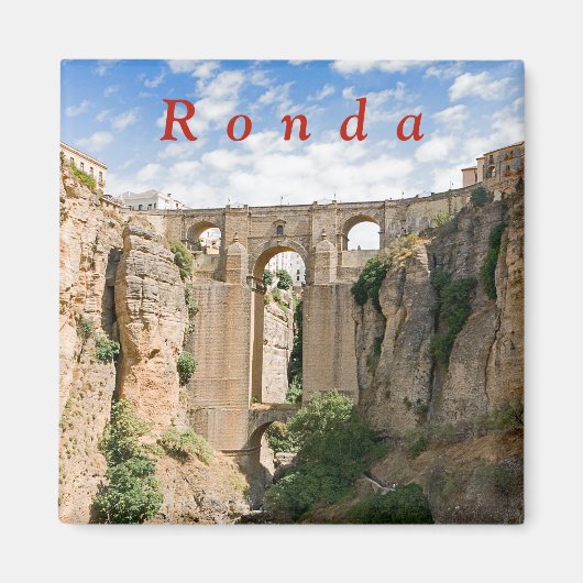 "El Tajo" van Ronda met de Puente Nuevo. Magneet (Voorkant)