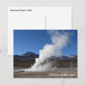 El Tatio Geyser, Atacama woestijn, Chili Briefkaar Briefkaart (Voorkant / Achterkant)