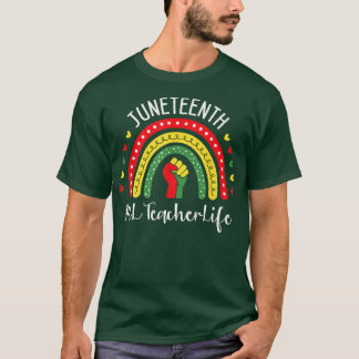 El Teacher Juneteenth Felebrating Black Freedom 18 T-shirt