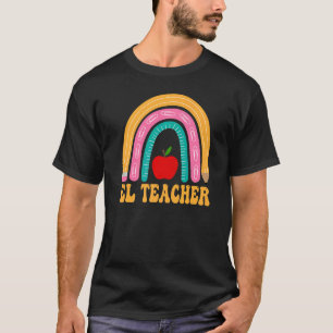 El Teacher Rainbow Pencil Vrouwen terug naar schoo T-shirt