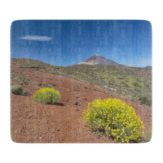 El Teide in Springtime Snijplank (Voorkant)
