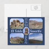 El Teide, Tenerife aangepast briefkaart (Voorkant / Achterkant)