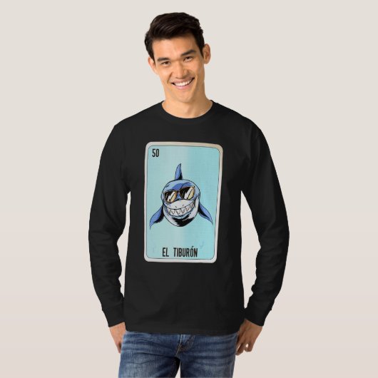 El Tiburon Mexican Lottery Bingo Cards T-shirt (Voorkant volledig)