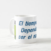 El tiempo vuela. Depende de ti ser el navegante. Koffiemok (Voorkant links)