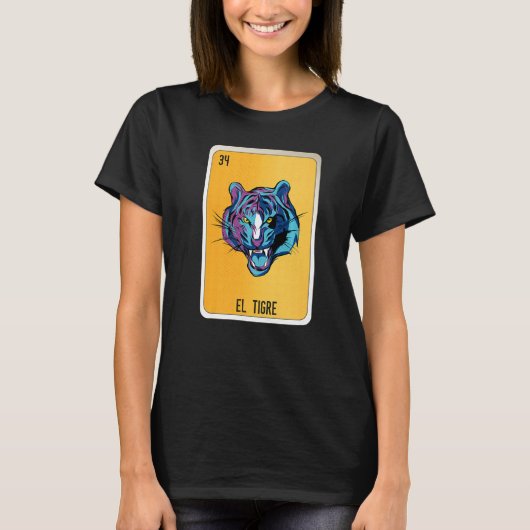 El Tigre Mexican Lottery Mexico Loteria Cards  1 T-shirt (Voorkant)