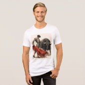 El torero y el toro Tri-Blend shirt (Voorkant volledig)