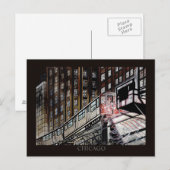 El Train Chicago Randsom Art Briefkaart (Voorkant / Achterkant)