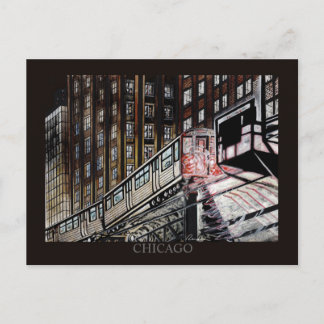 El Train Chicago Randsom Art Briefkaart