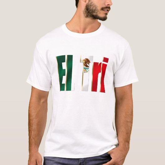 EL Tri Mexico soccer futbol Mexican pride logo T-shirt (Voorkant)