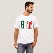 EL Tri Mexico soccer futbol Mexican pride logo T-shirt (Voorkant volledig)