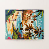 El Tunco El Salvador Reizen  Retro Poster Legpuzzel (Horizontaal)