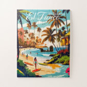 El Tunco El Salvador Reizen  Retro Poster Legpuzzel (Verticaal)