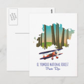 El yunque landelijke oertoricokaart briefkaart (Voorkant / Achterkant)