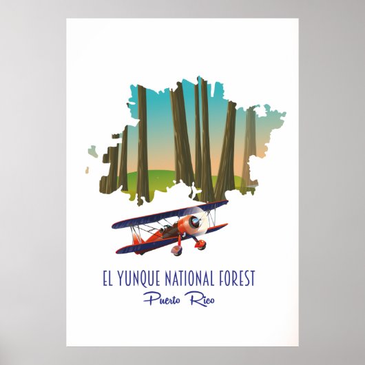 El yunque landelijke oertoricokaart poster (Voorkant)