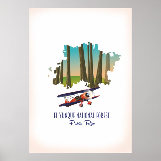 El yunque landelijke oertoricokaart poster (Voorkant)