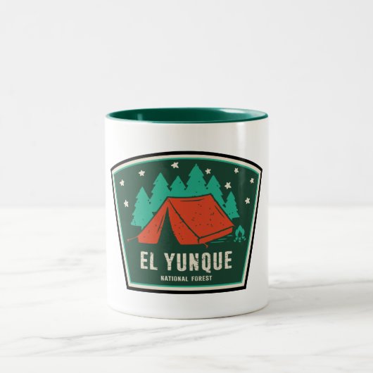 El Yunque National Forest Camping Tweekleurige Koffiemok (Center)