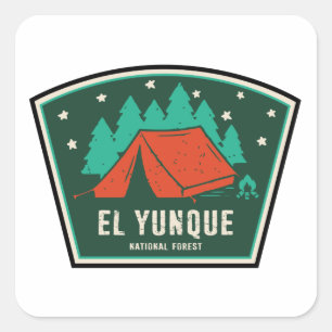 El Yunque National Forest Camping Vierkante Sticker